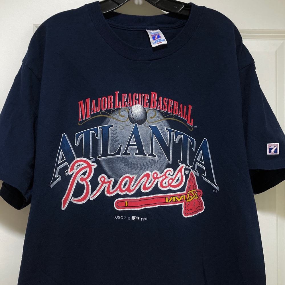 Vintage 90s Atlanta Braves Single Stitch Logo 7 Tee